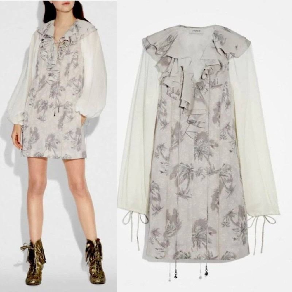 Coach - Palm Tree Print Mini Dress